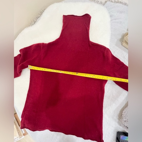 Cozy Red Turtleneck Sweater - Picture 5 of 8